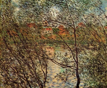  spring Painting - Springtime through the Branches Claude Monet